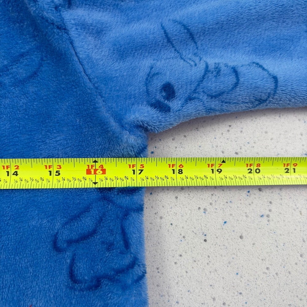 Disney Lilo & Stitch Hooded Union Suit Pajamas Size XS Blue Plush - Picture 13 of 13